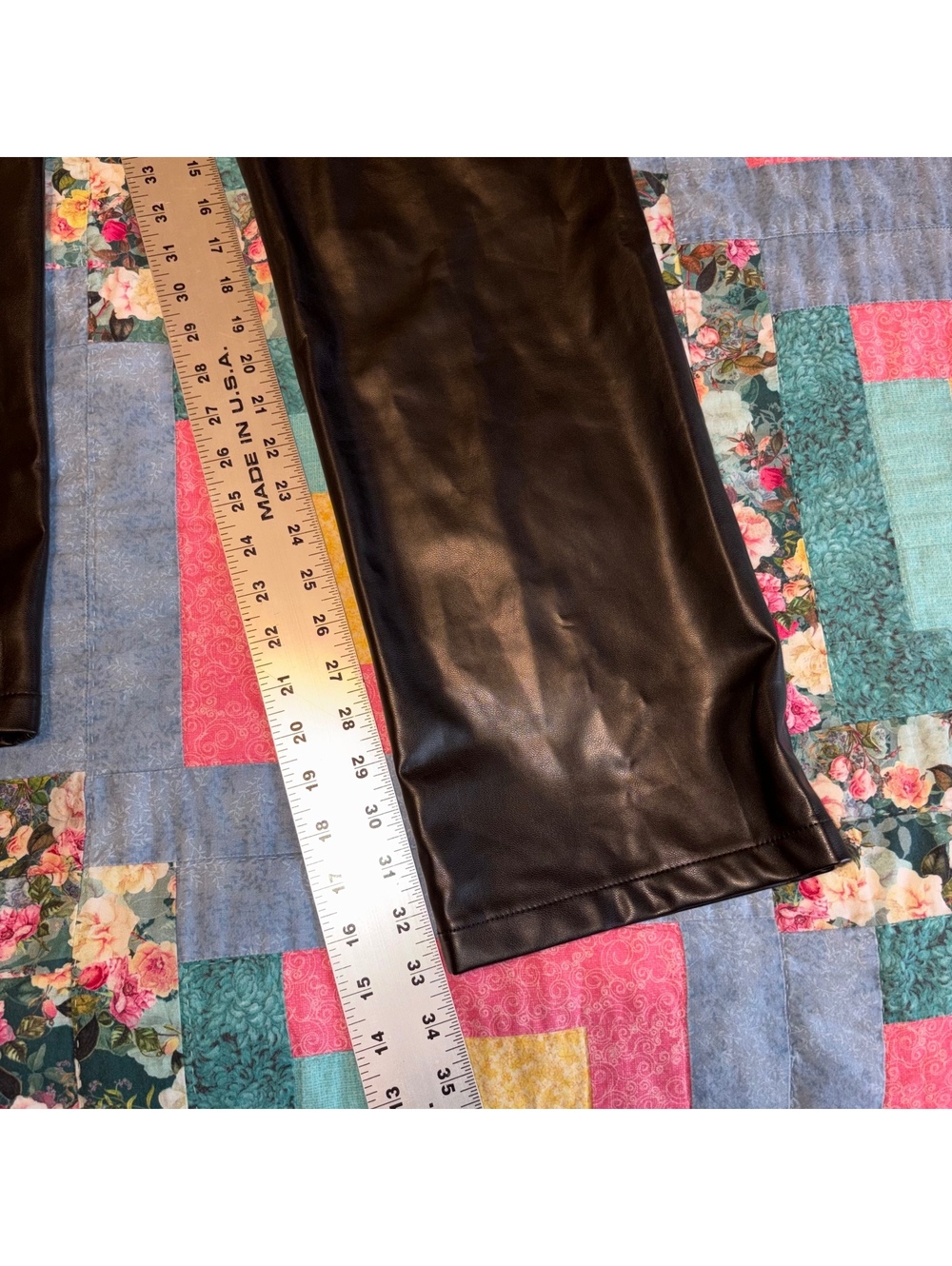 Abercrombie & Fitch 30/10L The '90s Straight Ultra High Rise Faux Leather Pants - Picture 8 of 9